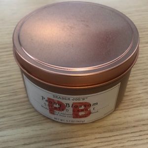 NWT! Rose Gold Trader Joe’s Peony Blossom Candle